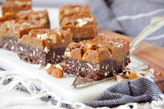 Almond Caramel Fudge Slice