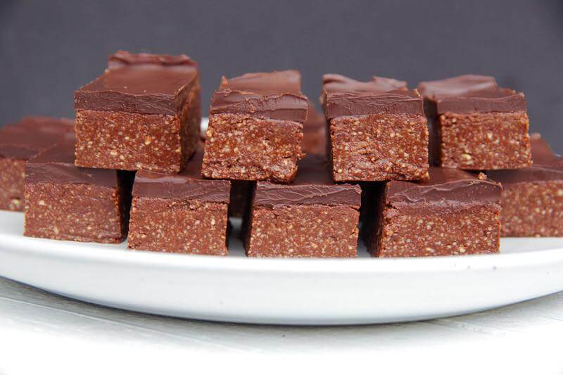 Chocolate Cashew Fridge Slice