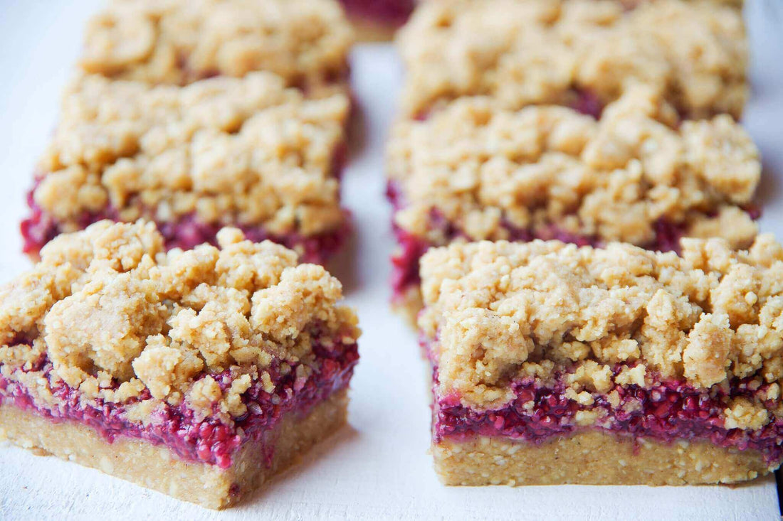 Peanut Butter and Jam Slice