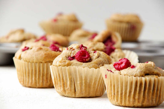 Peanut Butter & Raspberry Blender Muffins