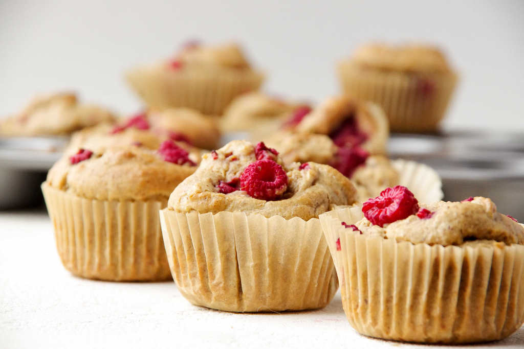Peanut Butter & Raspberry Blender Muffins