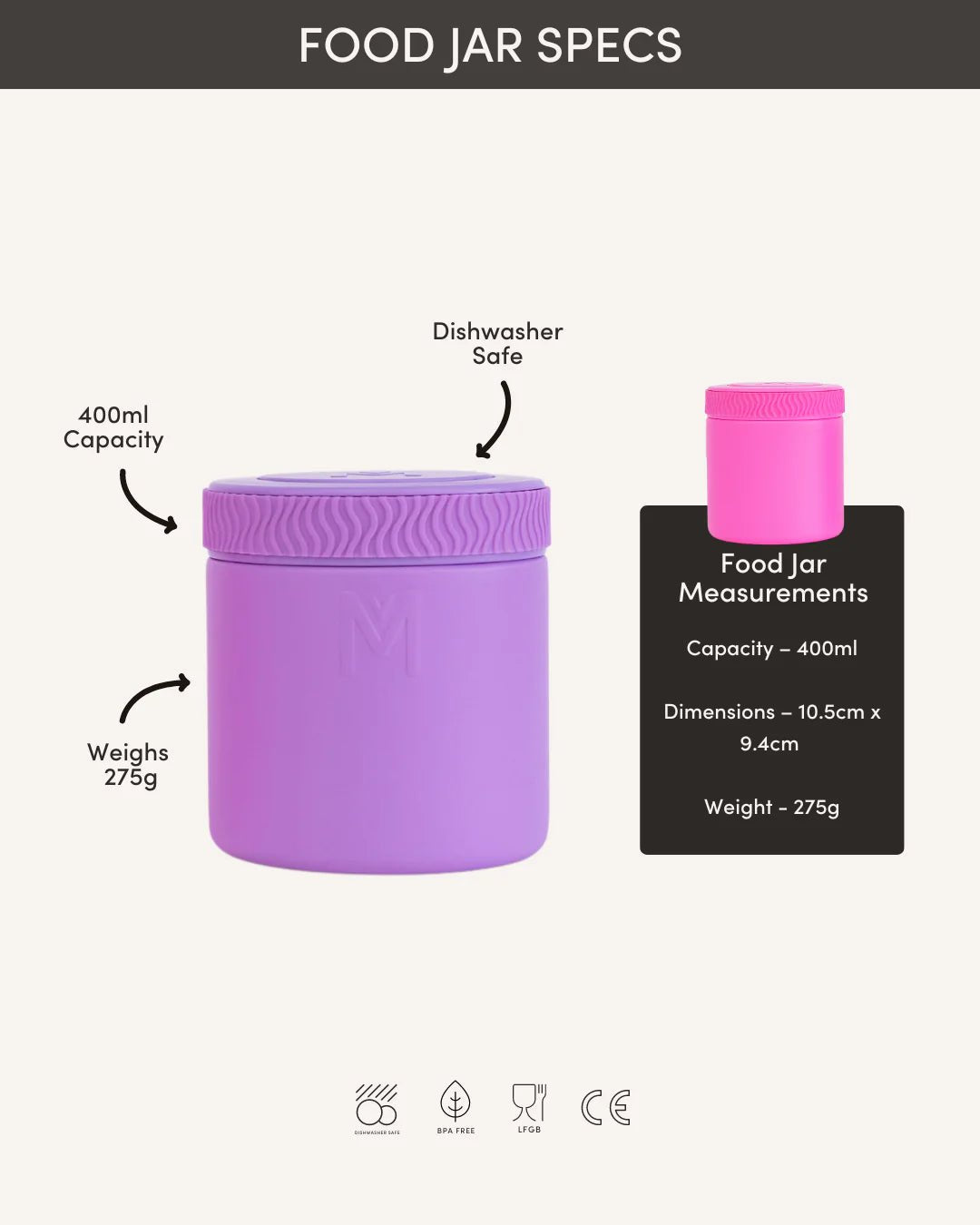 Montiico | Insulated Food Jar | 400ml