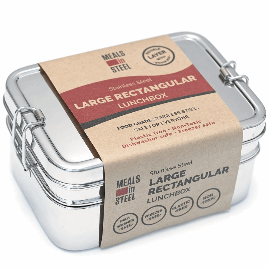 Meals In Steel Large Leakproof Rectangular Lunch Box - LunchBox Inc.
