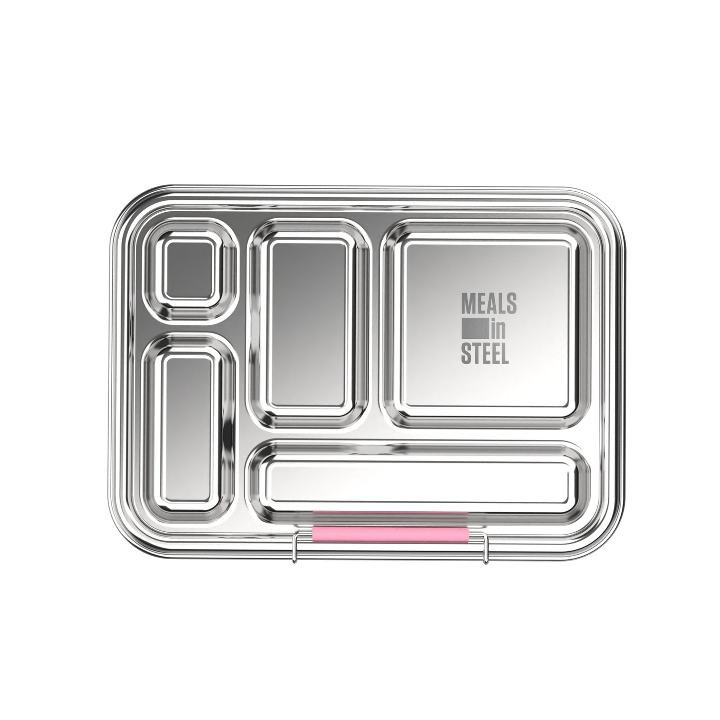 Meals In Steel | Leakproof 5 Compartment Bento Box for Kids | Stainless Steel | 935ml