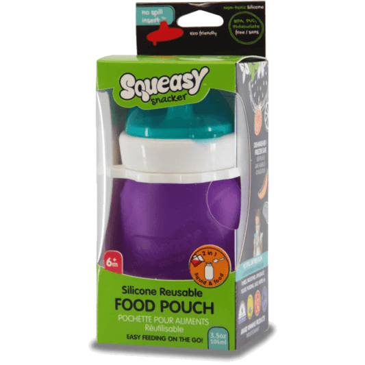 SILICONE SQUEASY SNACKER YOGHURT & DRINK POUCH -104ML -ALL COLOURS - LunchBox Inc.