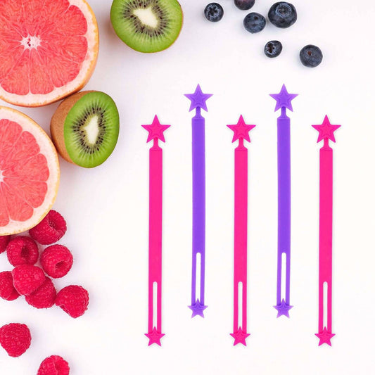 Lunch Punch Pink Wrap Bands - set of 5 - LunchBox Inc.