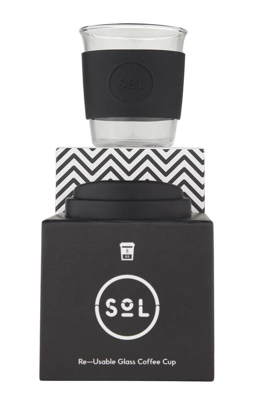 Sol Cups - Hand Blown Glass Coffee Cups 12oz - ALL COLOURS - LunchBox Inc.