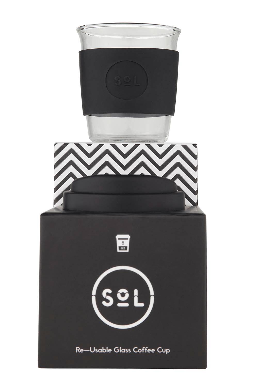 Sol Cups - Hand Blown Glass Coffee Cups 8oz - LunchBox Inc.