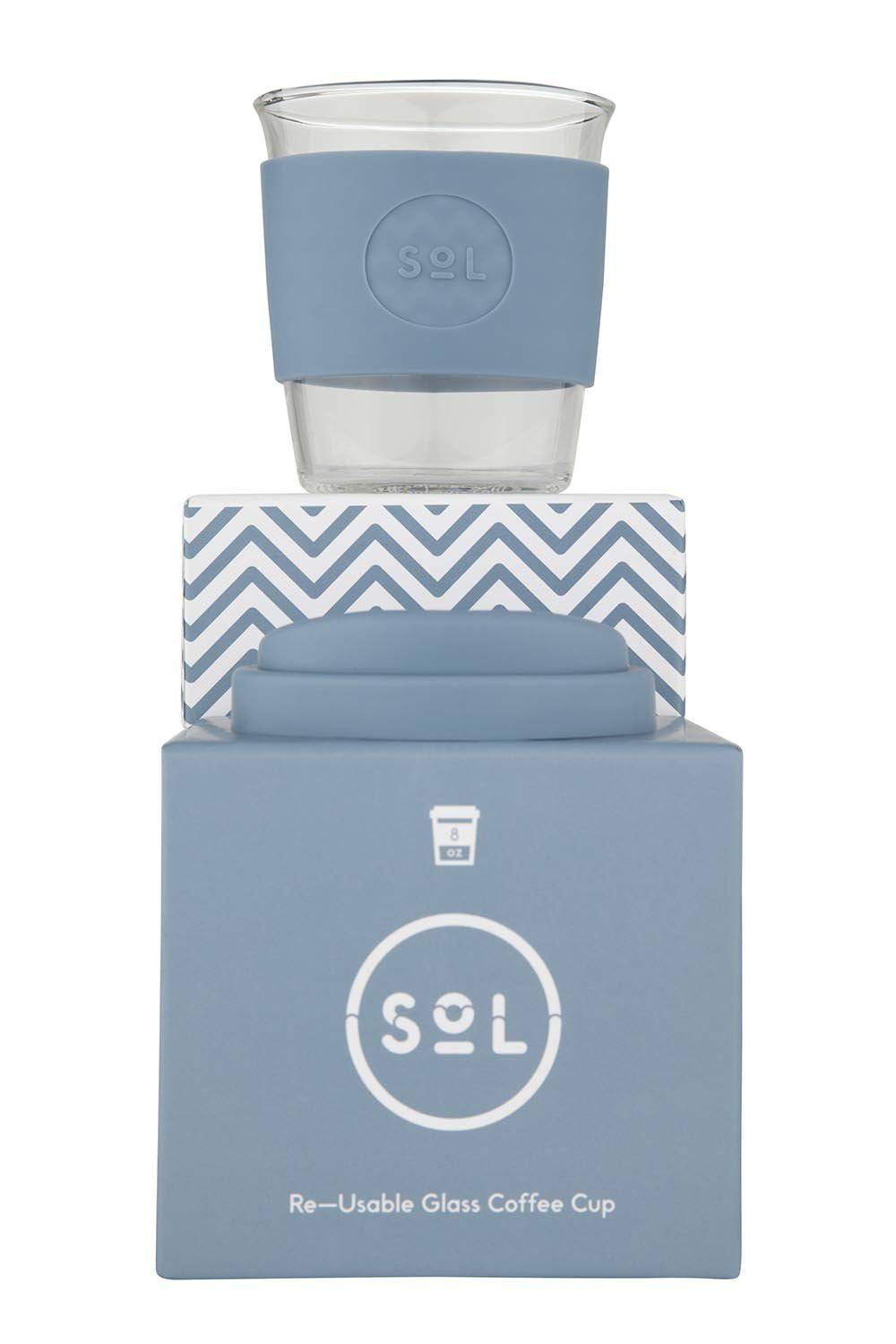 Sol Cups - Hand Blown Glass Coffee Cups 8oz - LunchBox Inc.