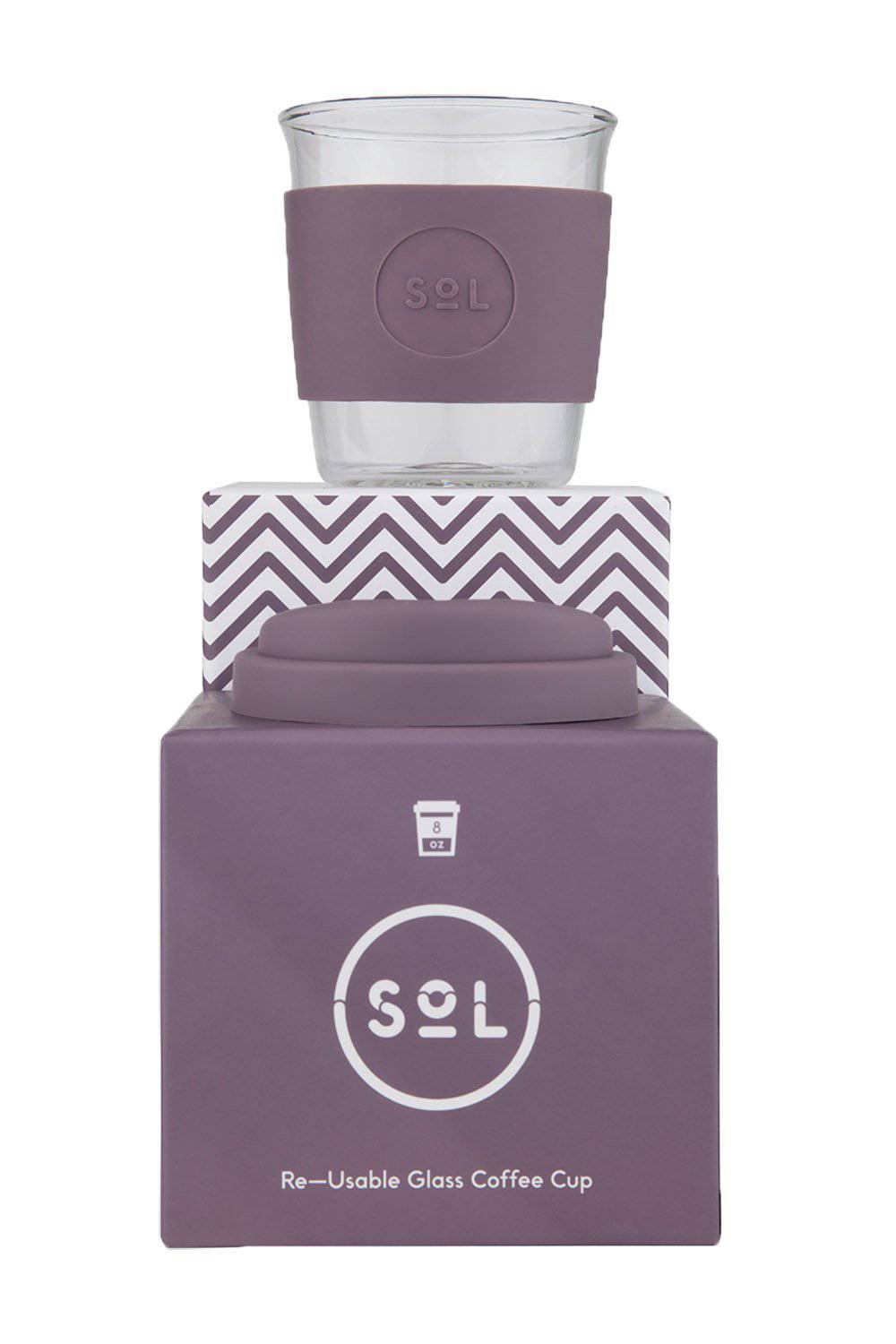 Sol Cups - Hand Blown Glass Coffee Cups 8oz - LunchBox Inc.