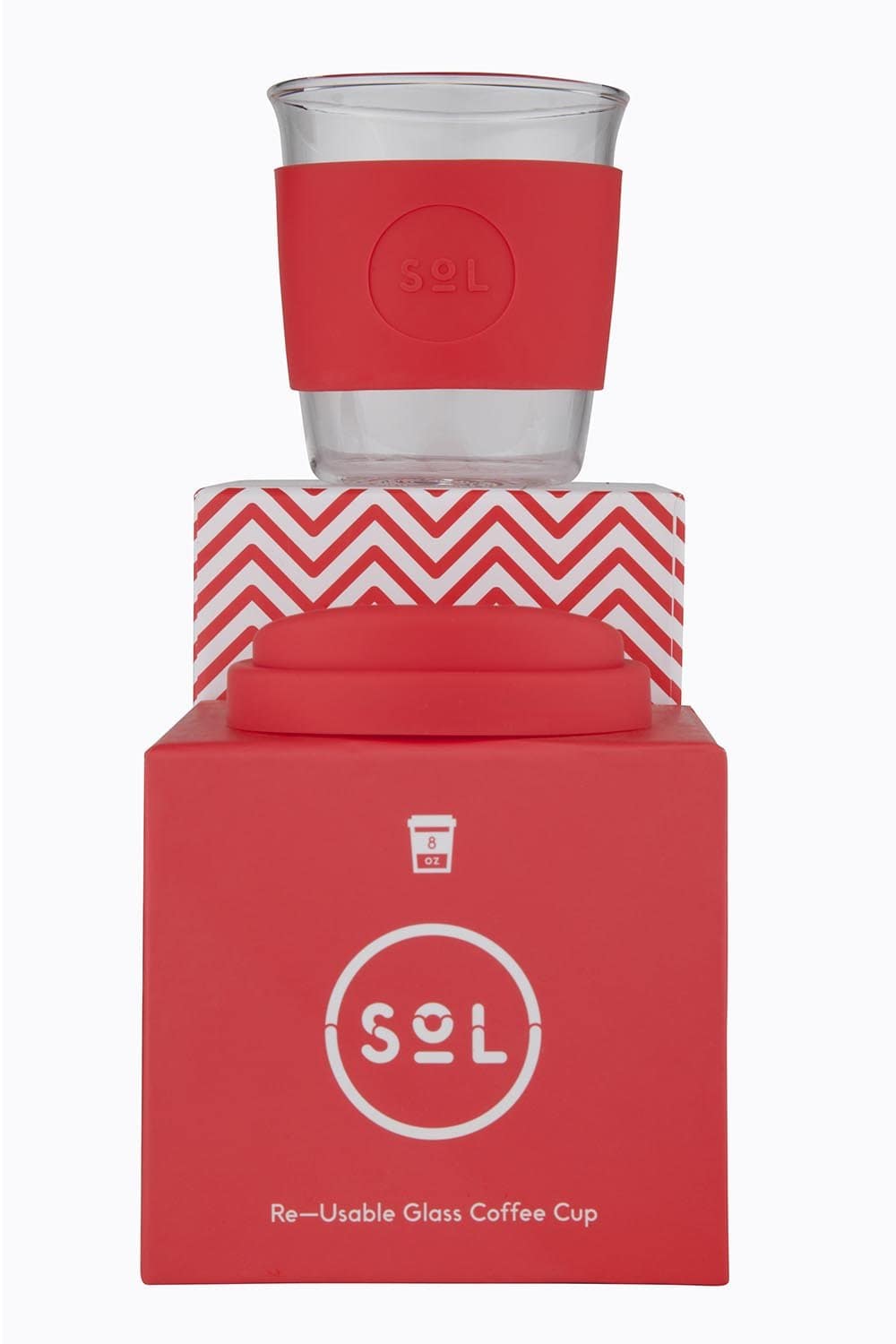 Sol Cups - Hand Blown Glass Coffee Cups 8oz - LunchBox Inc.