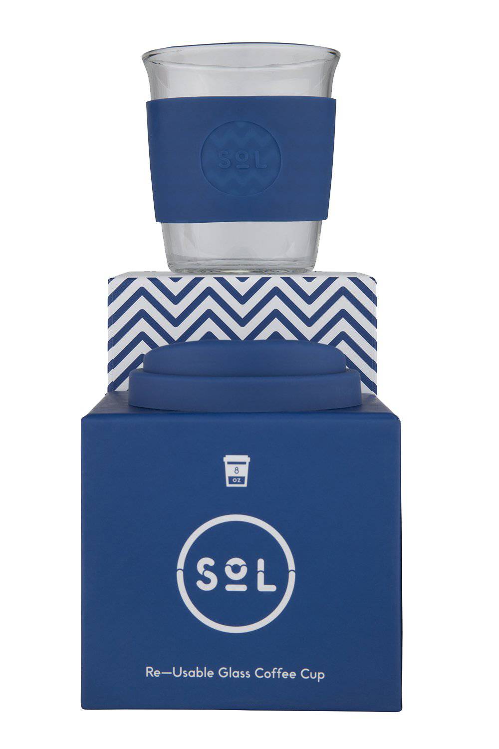 Sol Cups - Hand Blown Glass Coffee Cups 8oz - LunchBox Inc.