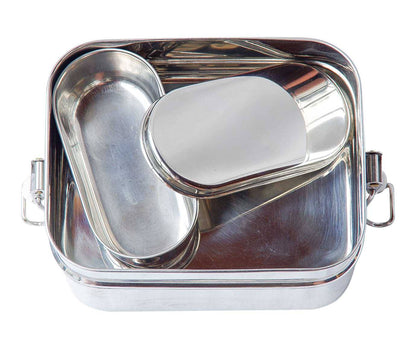 Large Stainless Steel Bento Leakproof with Snack Box