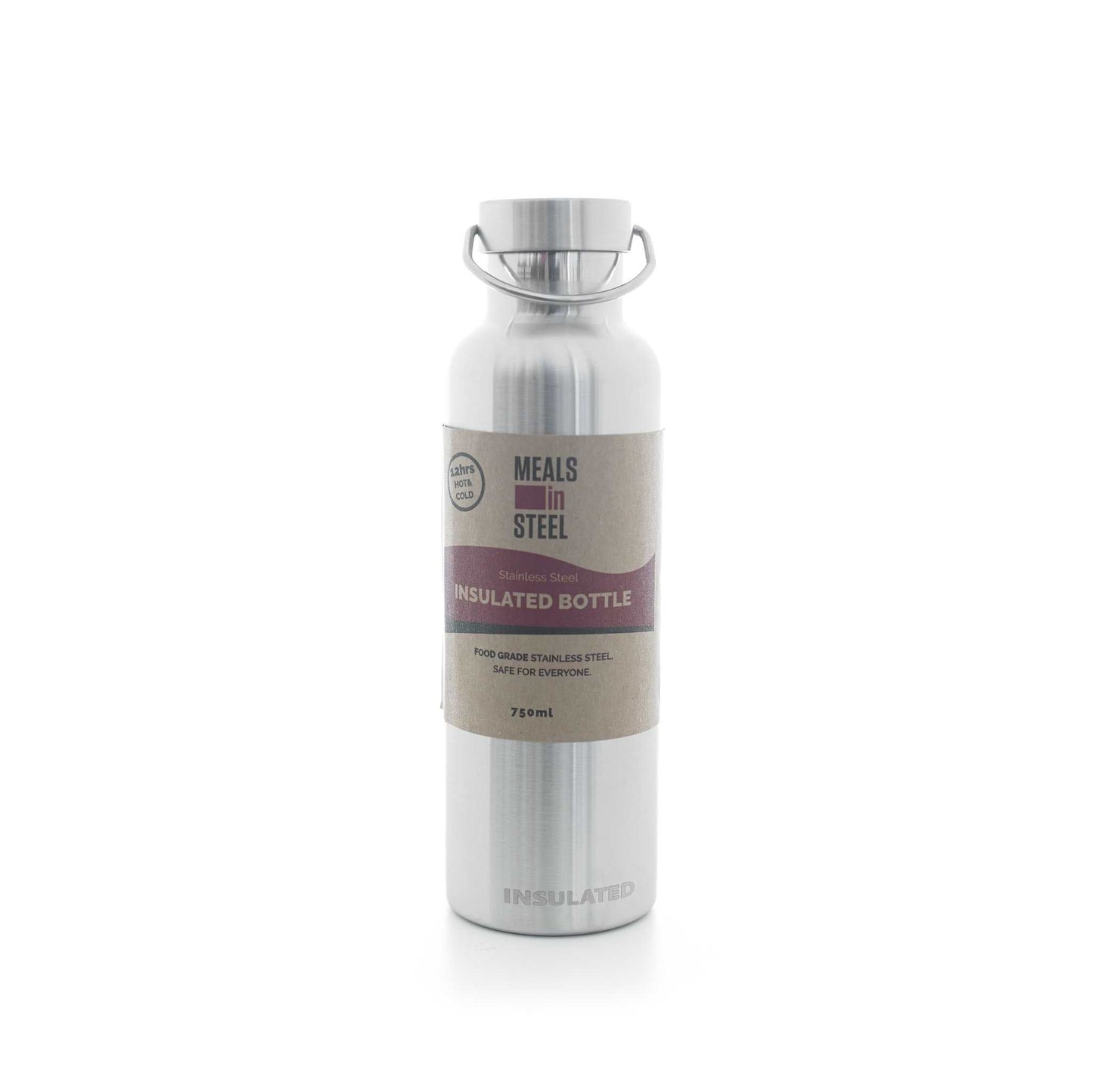 Meals In Steel Insulated Drink Bottle Stainless Steel 750ml - LunchBox Inc.