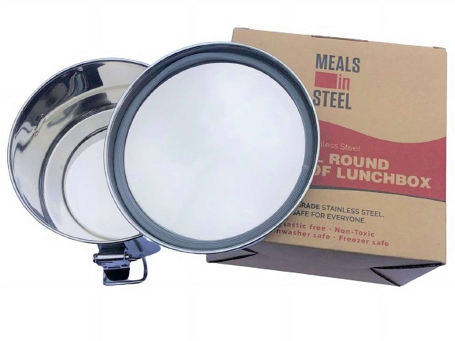 Meals In Steel Round Leak Proof Airtight Lunch Box - Perfect for Work or School Lunch - LunchBox Inc.