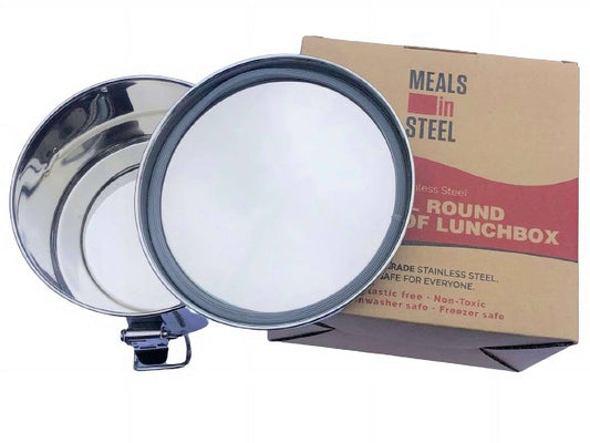 Meals In Steel Round Leak Proof Airtight Lunch Box -  Perfect for Work or School Lunch - LunchBox Inc.