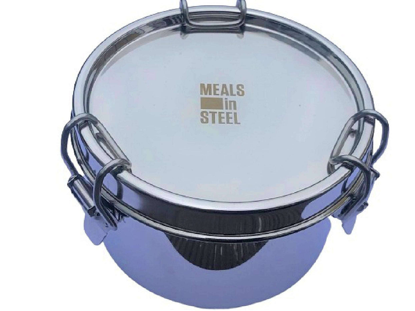 Meals In Steel Round Leak Proof Airtight Lunch Box - Perfect for Work or School Lunch - LunchBox Inc.