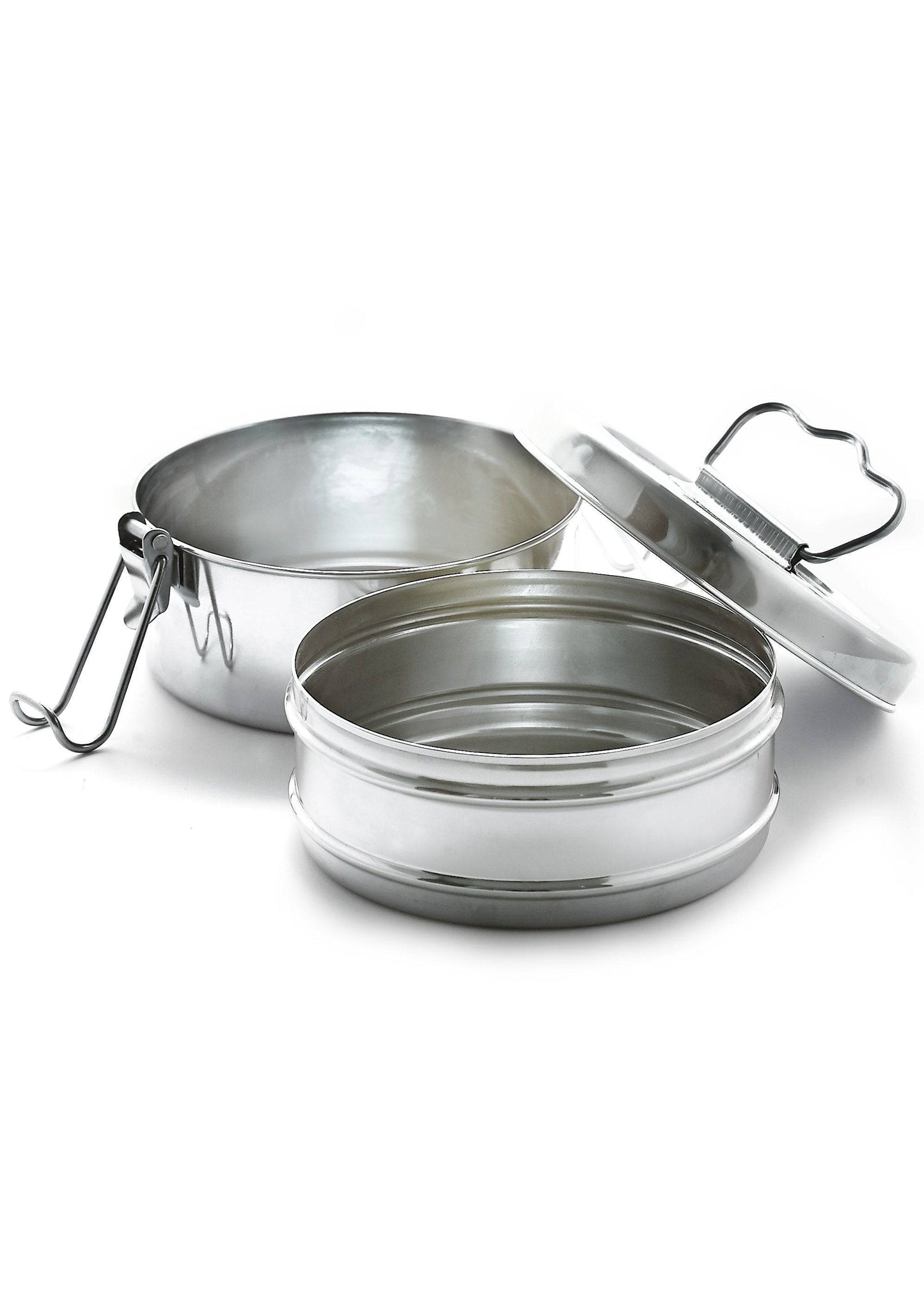 Meals In Steel Twin Layer Tiffin (Round Shape) Lunchbox