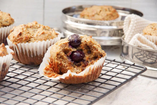 Blueberry and Flaxmeal Muffins