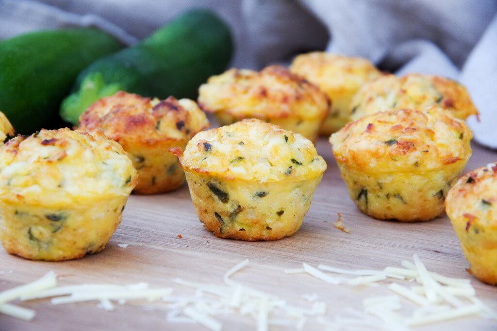 Cheesy Zucchini Mini Muffins