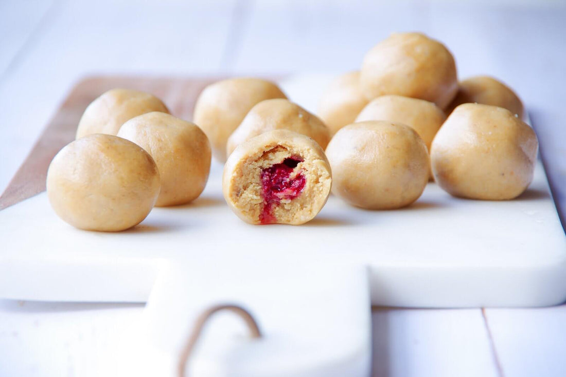 Peanut Butter and Raspberry Bites