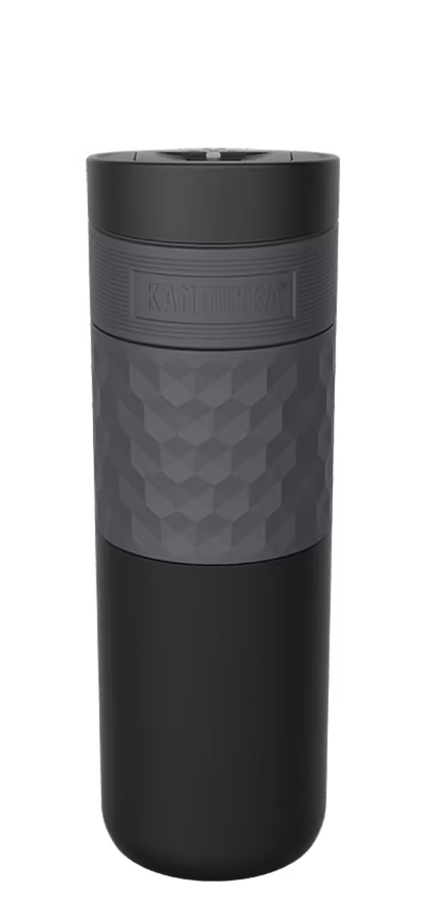 Assorted smoothie cups and insulated coffee mugs from MontiiCo, Zoku and PlanetBox