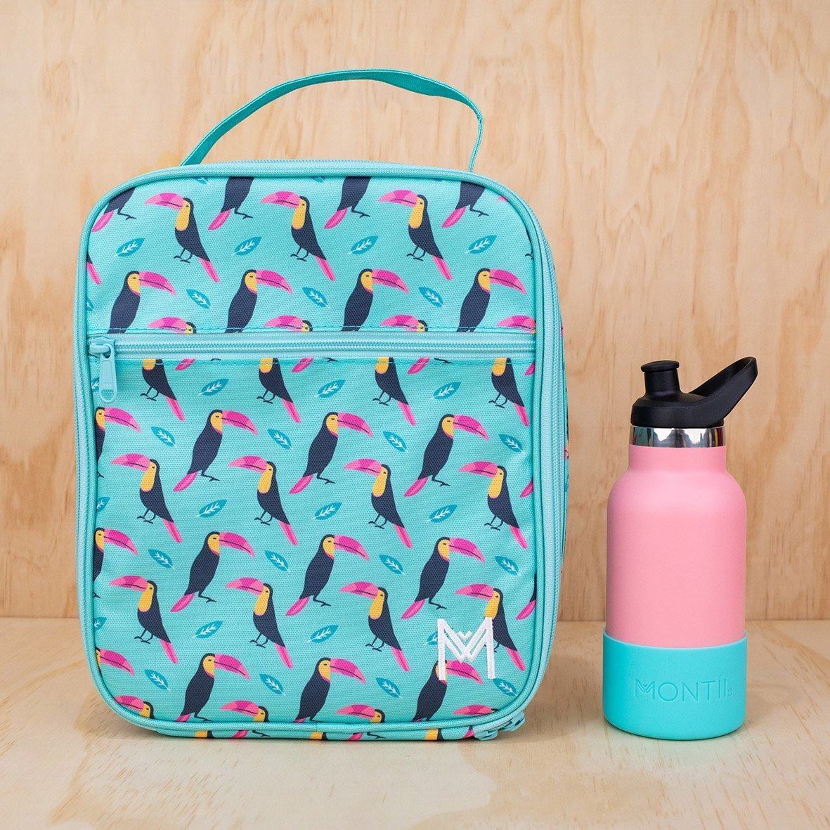 VALUE BUNDLE MontiiCo Insulated Lunch Bag & Stainless Steel Drink Bottle