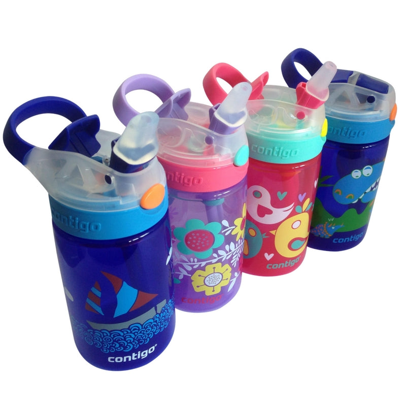 The Contigo Gizmo leak proof bottle is perfect from first water bottle up to early school age 