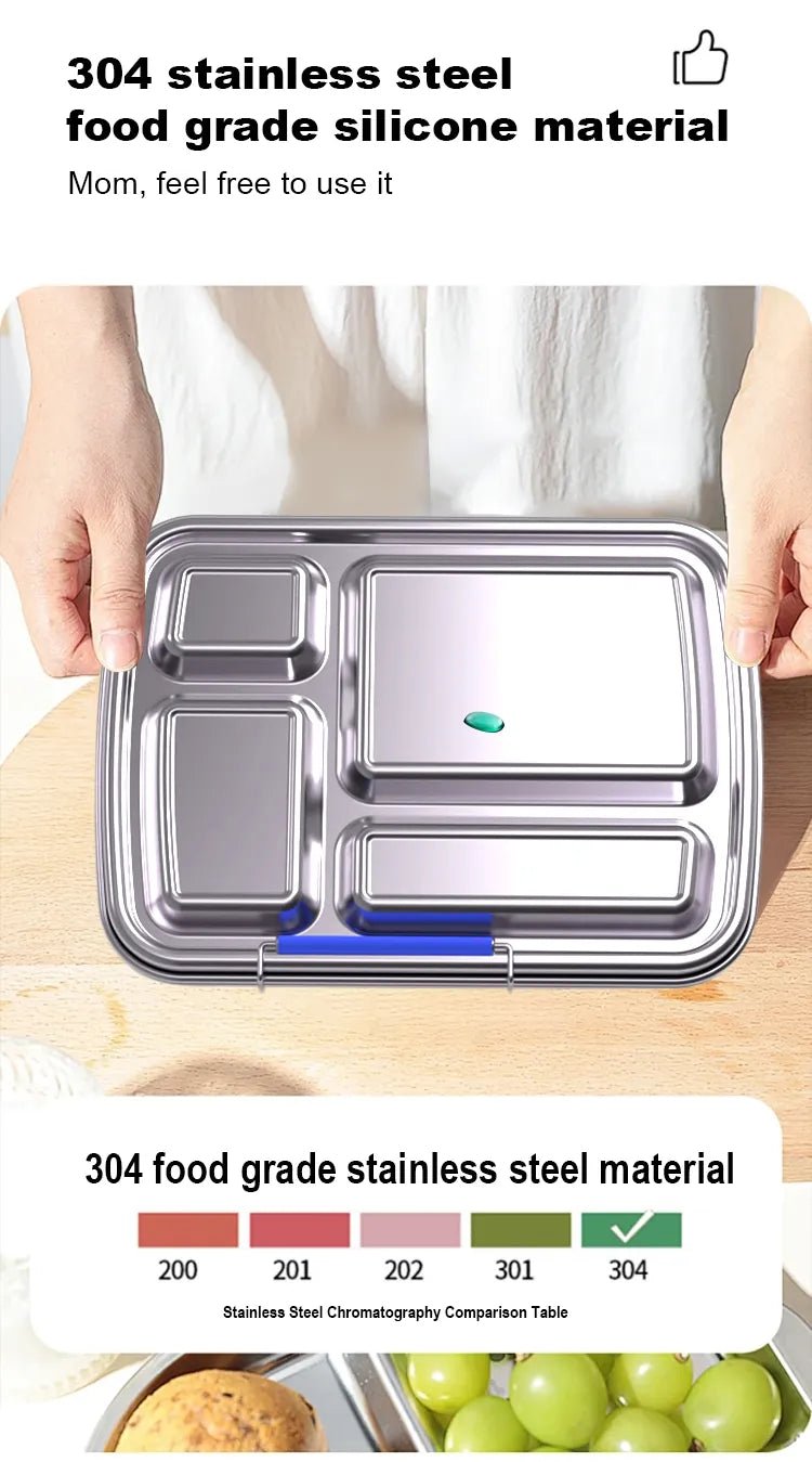 Jumbo Leakproof 4 Compartment Stainless Steel Lunch box – 1040ml - Pre Order 15th Feb