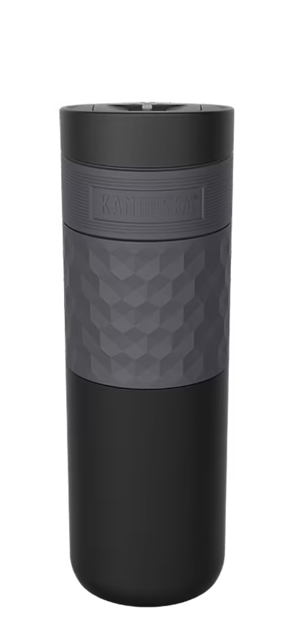 Kambukka ETNA 3-in-1 Snapclean Travel Mug 500ml - Black Steel