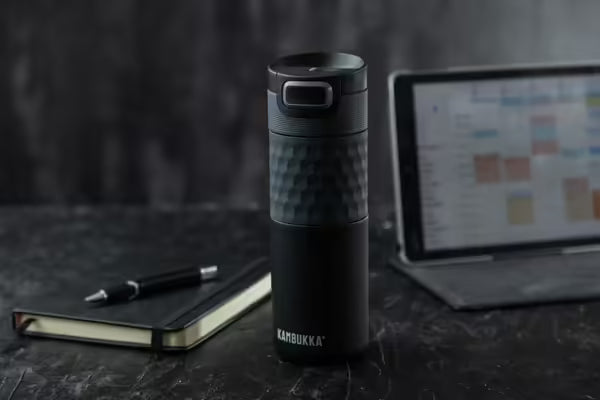 Kambukka ETNA 3-in-1 Snapclean Travel Mug 500ml - Black Steel