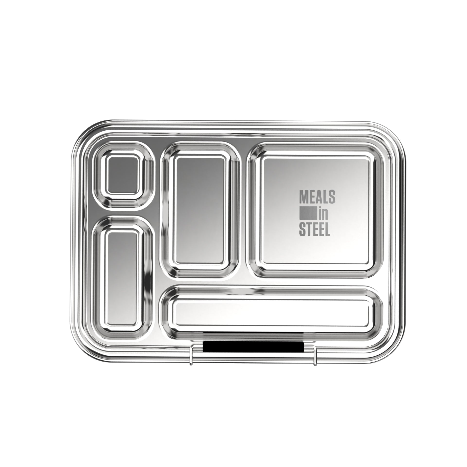 Meals In Steel | Leakproof 5 Compartment Bento Box for Kids | Stainless Steel | 935ml