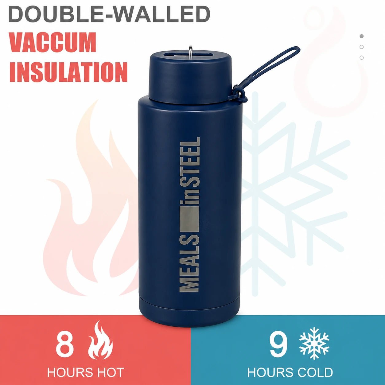 Meals In Steel | Stainless Steel Sipper Drink Bottle - 1000ML