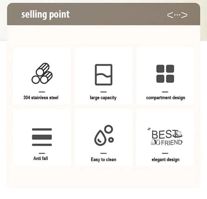 Jumbo Leakproof 4 Compartment Stainless Steel Lunch box – 1040ml - Pre Order 15th Feb