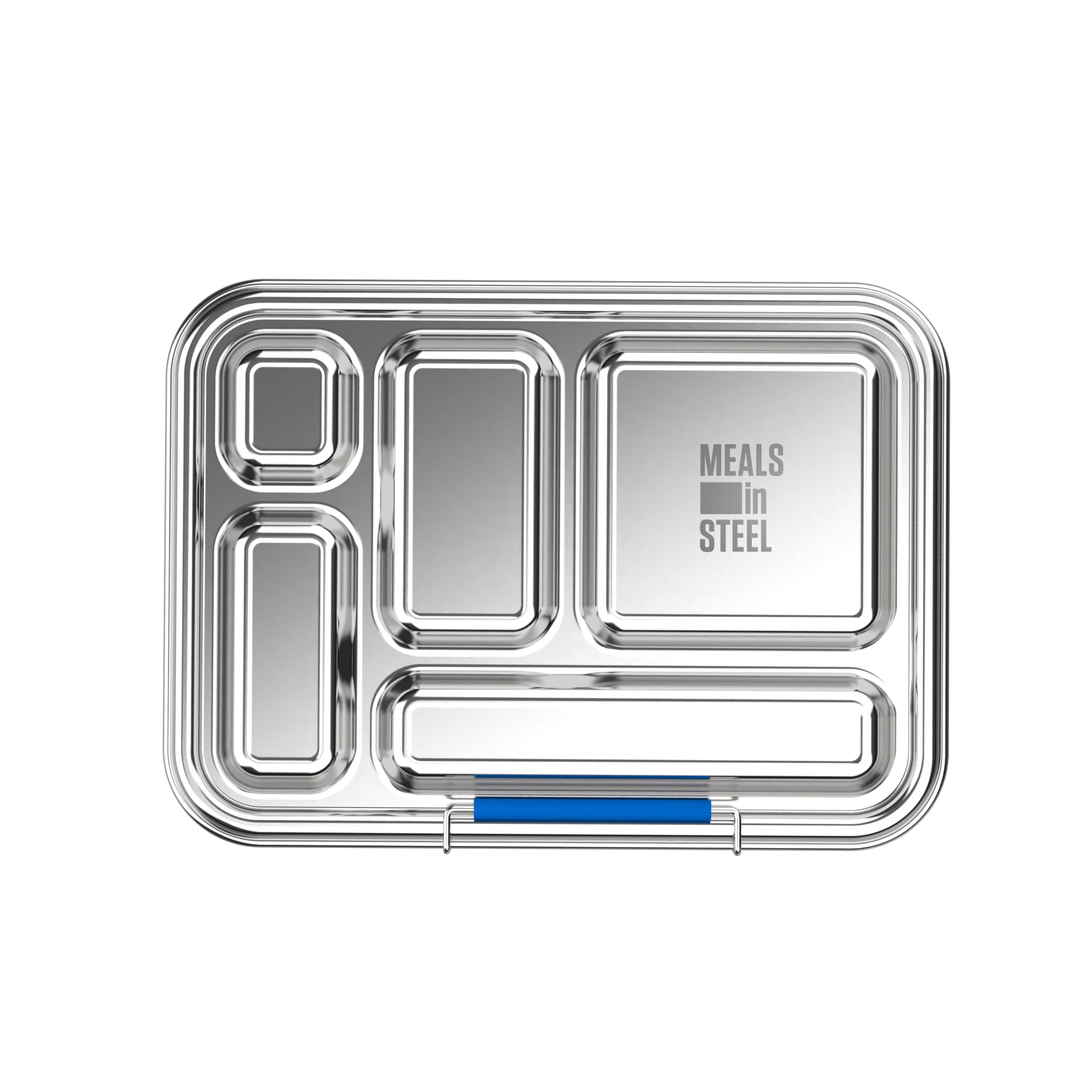 Meals In Steel | Leakproof 5 Compartment Bento Box for Kids | Stainless Steel | 935ml