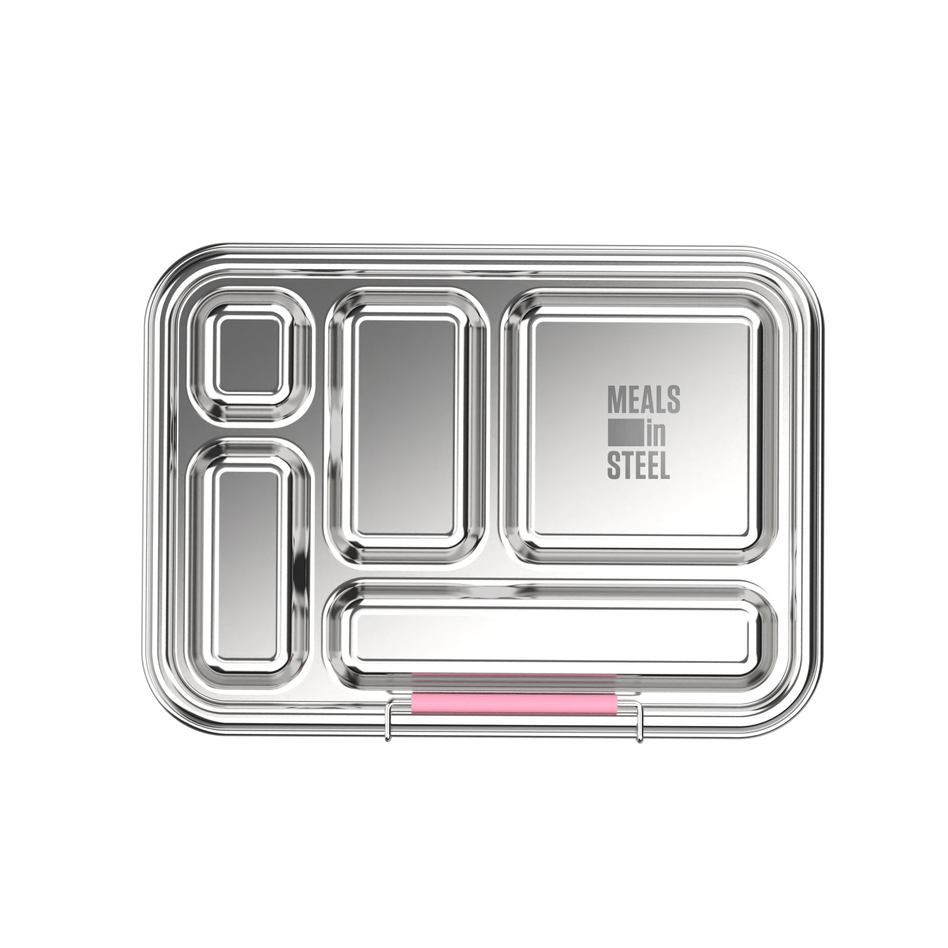 Meals In Steel | Leakproof 5 Compartment Bento Box for Kids | Stainless Steel | 935ml