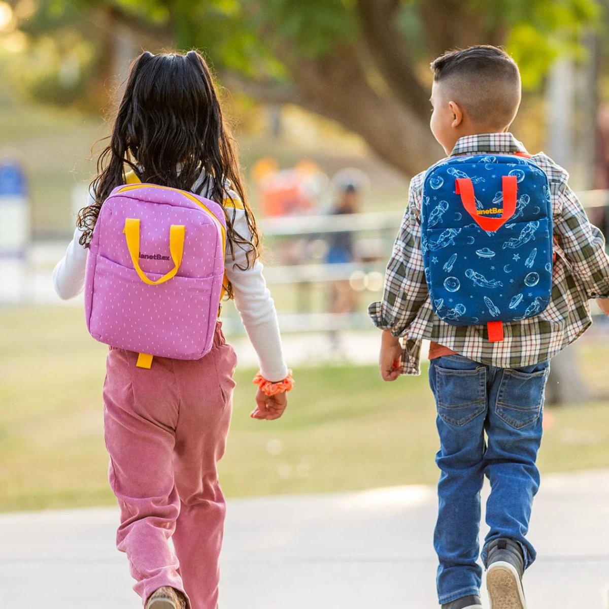 Rainbow backpack and online lunchbox