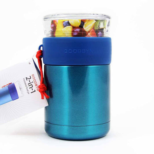 Goodbyn 2 in 1 Insulated Food Jar Thermos plus Snack Compartment - LunchBox Inc.