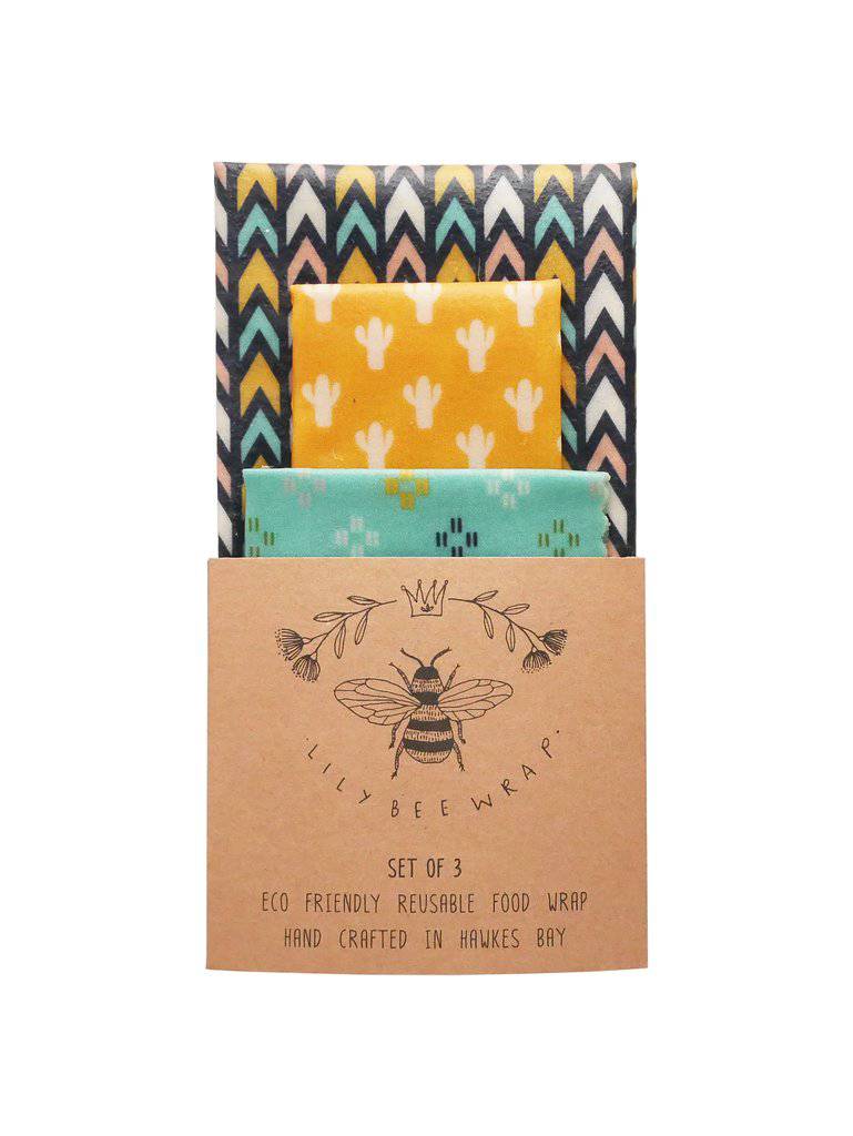 Lily Bee Beeswax Wrap - Desert Road - Set of 3 - LunchBox Inc.