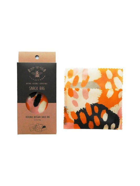 Lily Bee Beeswax Wrap - Leopards Daughter - Small Snack Bag - LunchBox Inc.