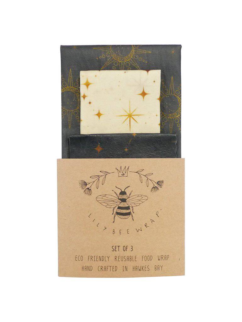 Lily Bee Beeswax Wrap - Matariki - Set of 3 - LunchBox Inc.