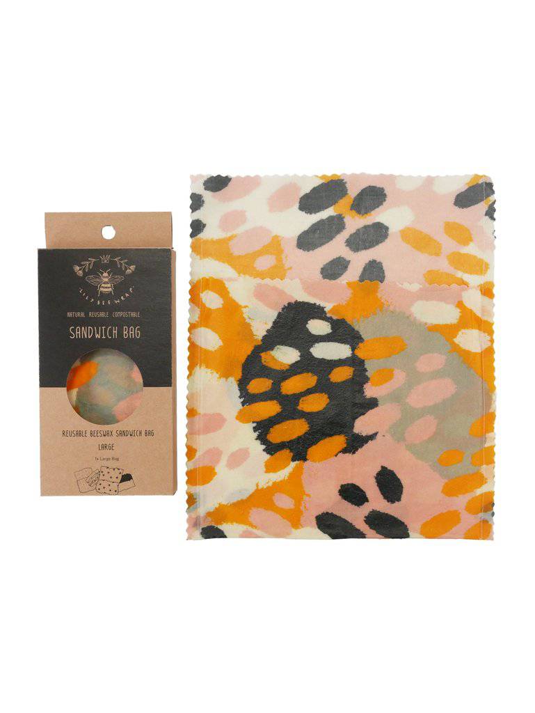 Lily Bee Beeswax Wrap - Stripes - Large Sandwich Bag - LunchBox Inc.