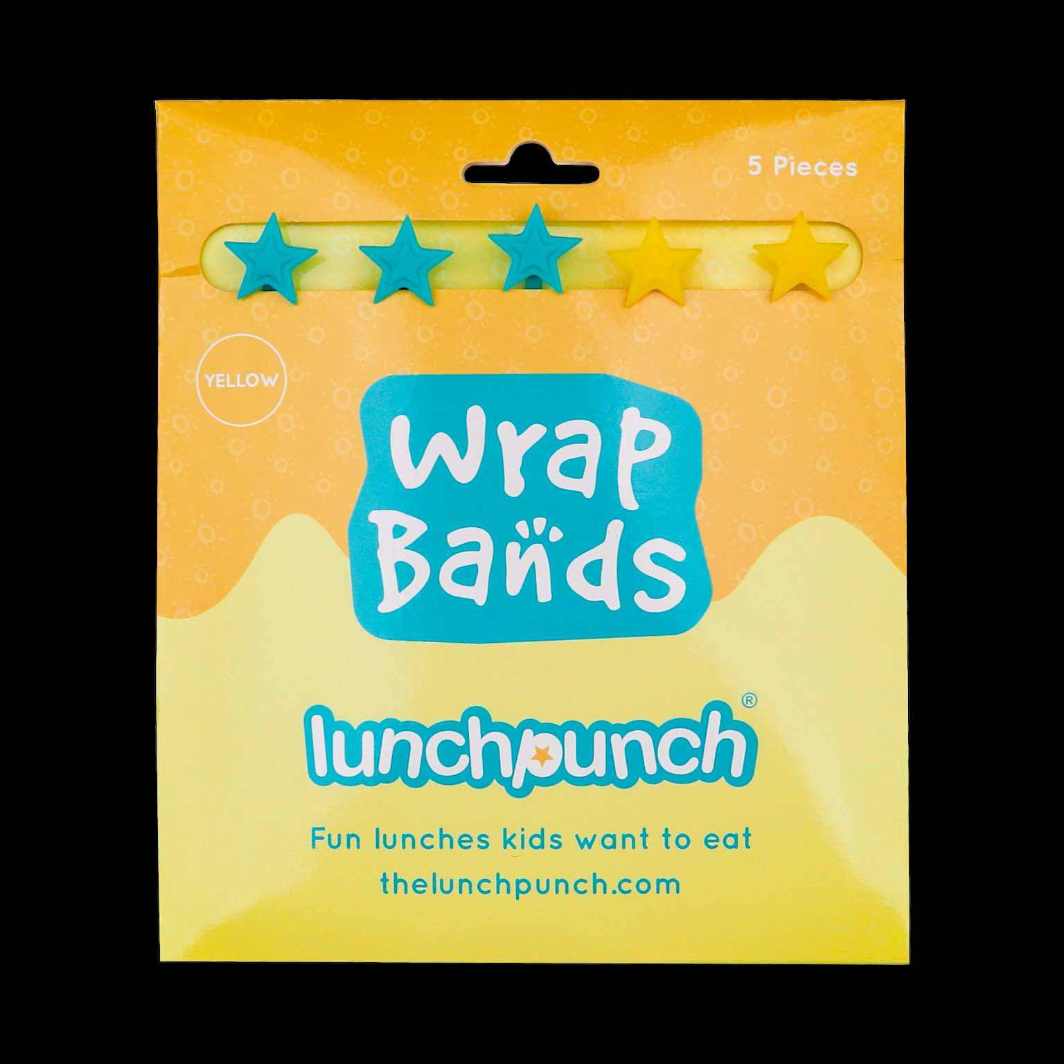 Lunch Punch Yellow Wrap Bands - set of 5 - LunchBox Inc.