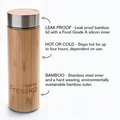 Fressko Rush Bamboo Flask, 300ml - LunchBox Inc.