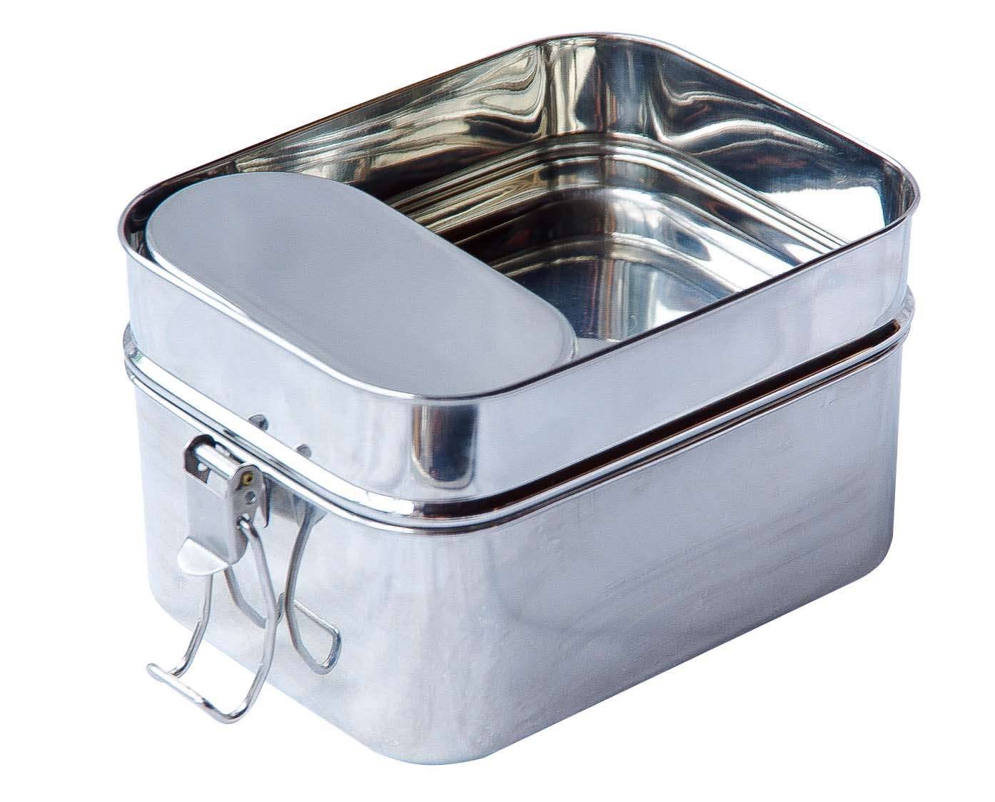 Large Stainless Steel Bento Leakproof Twin Layer Lunchbox