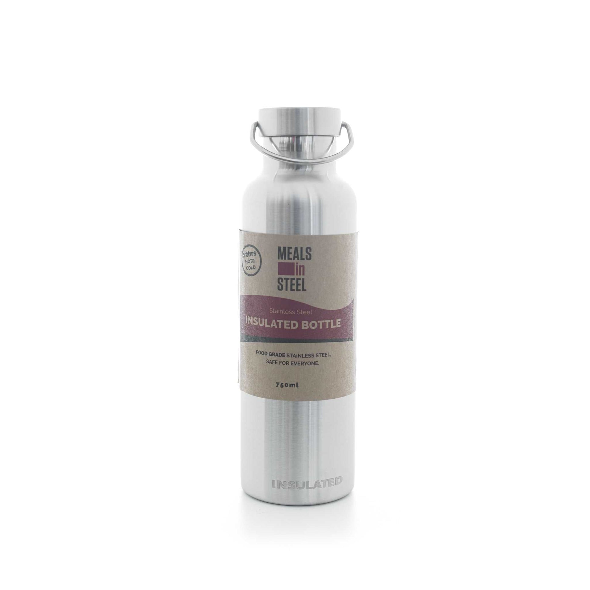 Meals In Steel Insulated Drink Bottle Stainless Steel 500ml - LunchBox Inc.
