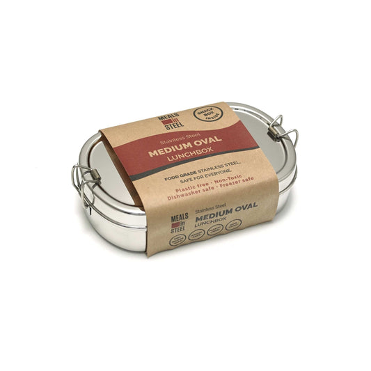 Meals In Steel Lunch Box Oval  Stainless Steel - LunchBox Inc.