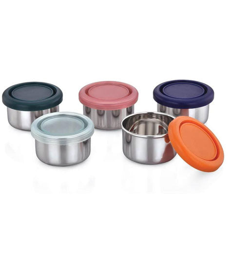 Meals In Steel Airtight Round Snack Container - LunchBox Inc.